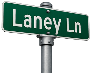 Street sign for Laney Ln